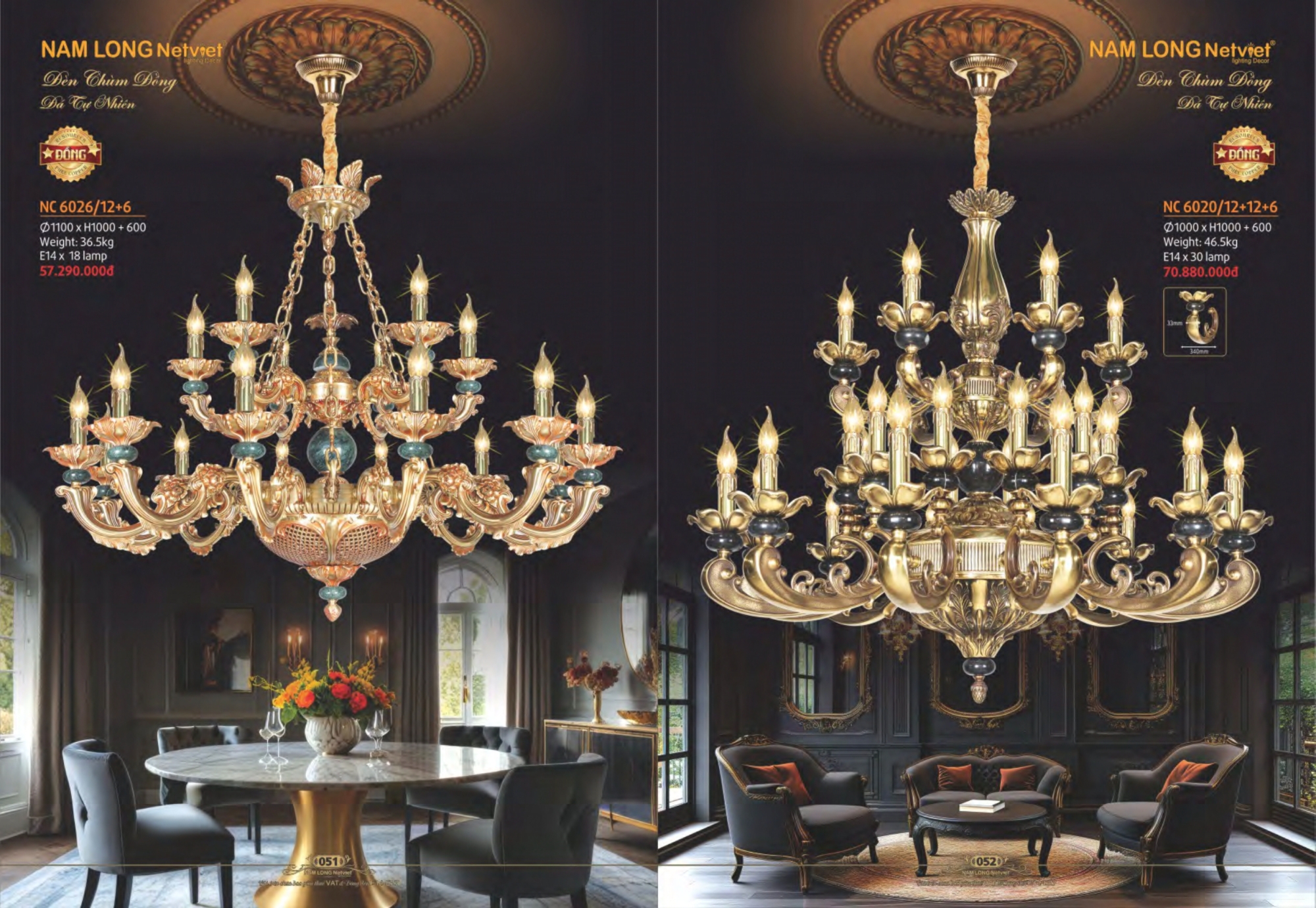 Bảng giá đèn trang trí Nam Long